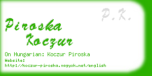 piroska koczur business card